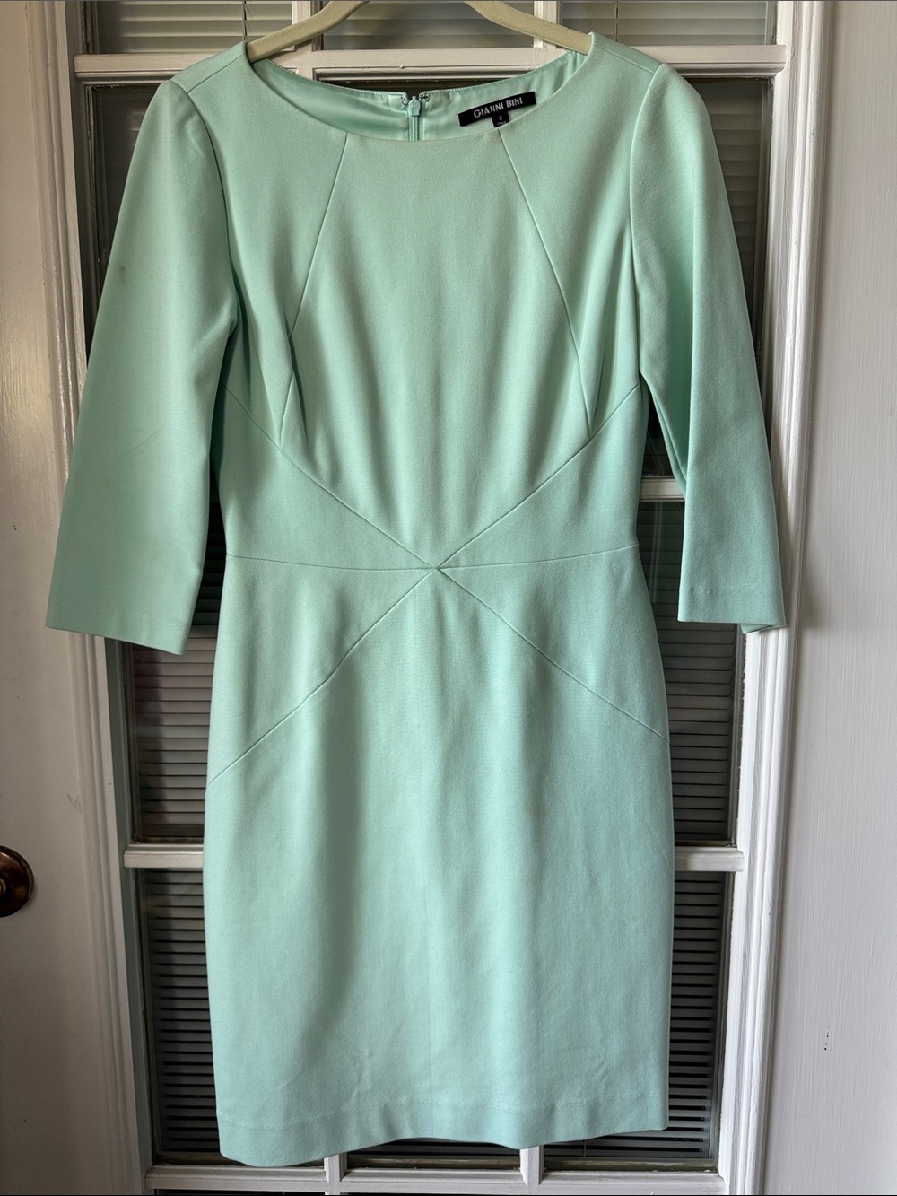 Gianni Bini Seafoam Green Midi Sheath Dress